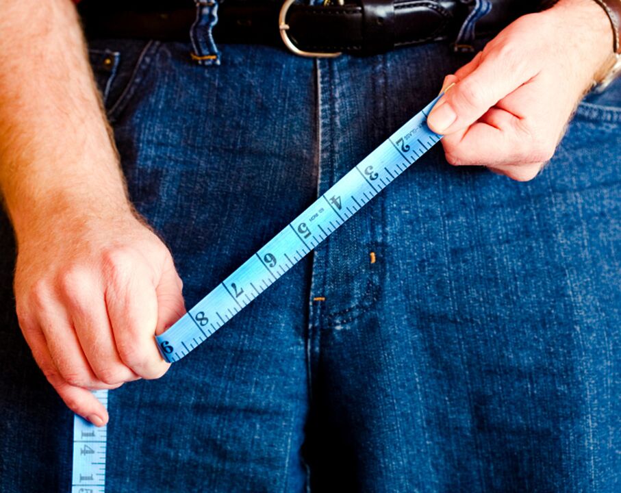 měření penisu s centimetrem